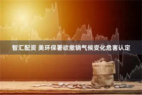 智汇配资 美环保署欲撤销气候变化危害认定
